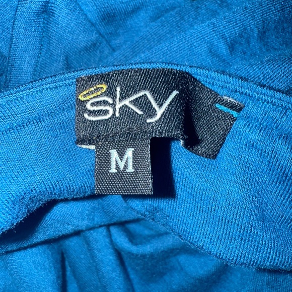 Sky Blue Mini Dress with Jeweled Neckline - New - Picture 5 of 6